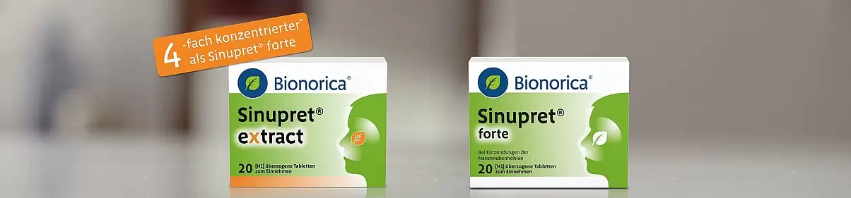 Sinupret extract ist 4-fach konzentrierter als Sinupret forte